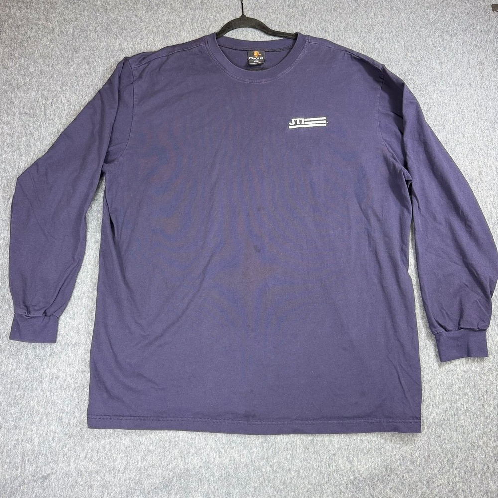 Stanco FR Shirt Mens 2XL Blue Purple JTI Long Sleeve Jersey Knit Flame Resistant